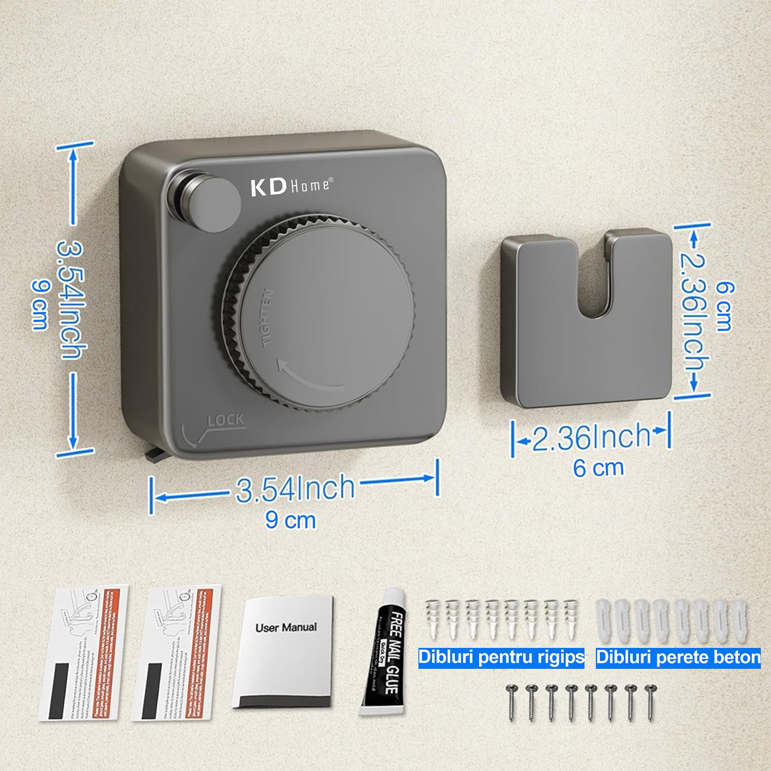 Sarma Pentru Uscare Rufe Retractabila KD Home FlexiCord Sarma Pentru Uscare Rufe Retractabila KD Home FlexiCord